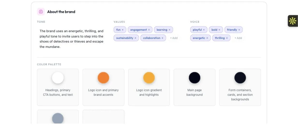 Brand knowledge in Marxx AI for Breakout Escape Rooms